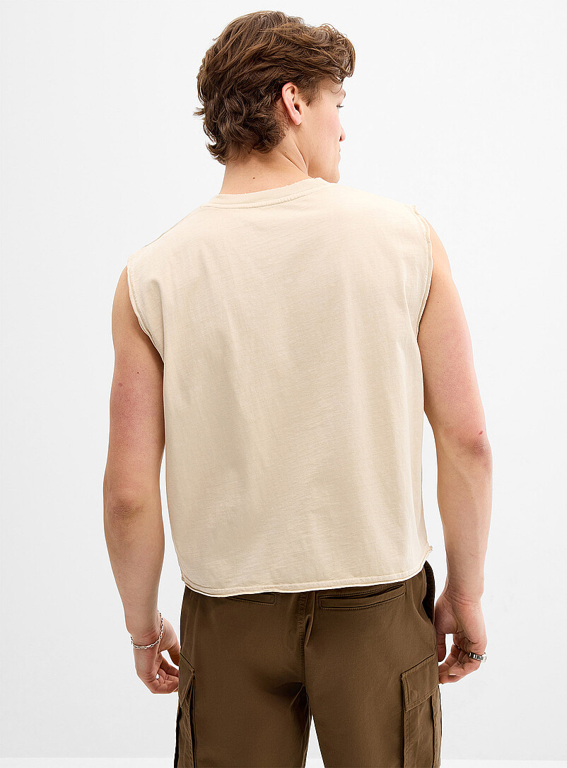 Djab Western Faded graphic muscle tee <b>Oversized fit</b> for men