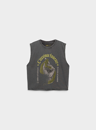 Faded graphic muscle tee <b>Oversized fit</b>