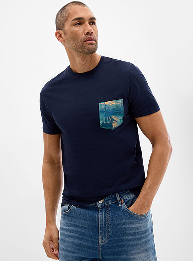 Impressionist pocket T-shirt Standard fit <b>A Tribute to Claude Monet Collection</b>
