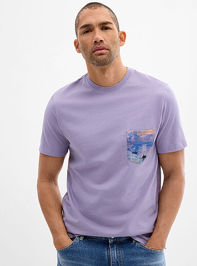 Le t-shirt pochette impressionniste Coupe standard <b>Collection En hommage &agrave; Claude Monet</b>