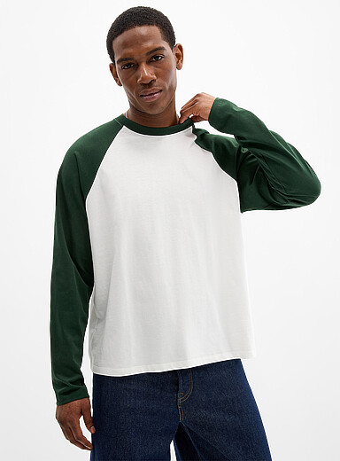 Le t-shirt raglan bicolore <b>Coupe confort</b>