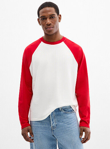 Le t-shirt raglan bicolore <b>Coupe confort</b>