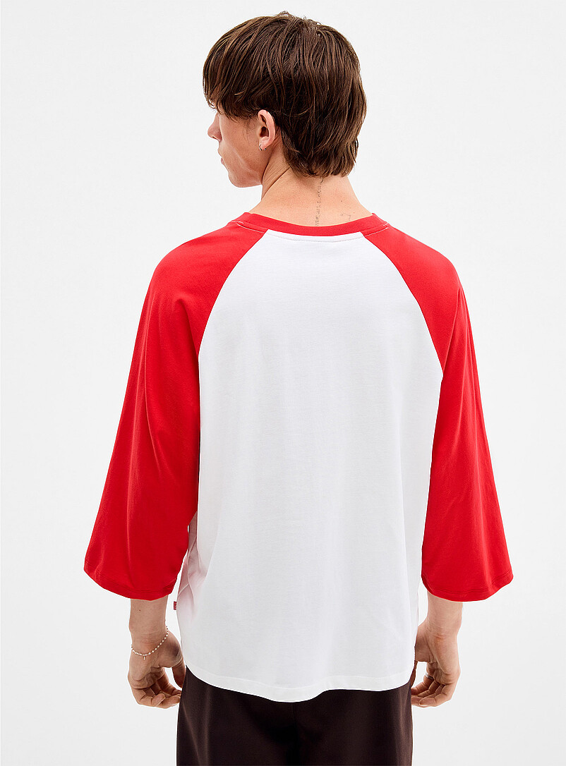Two-tone ¾ raglan sleeve T-shirt Oversized fit | Djab | Men's T