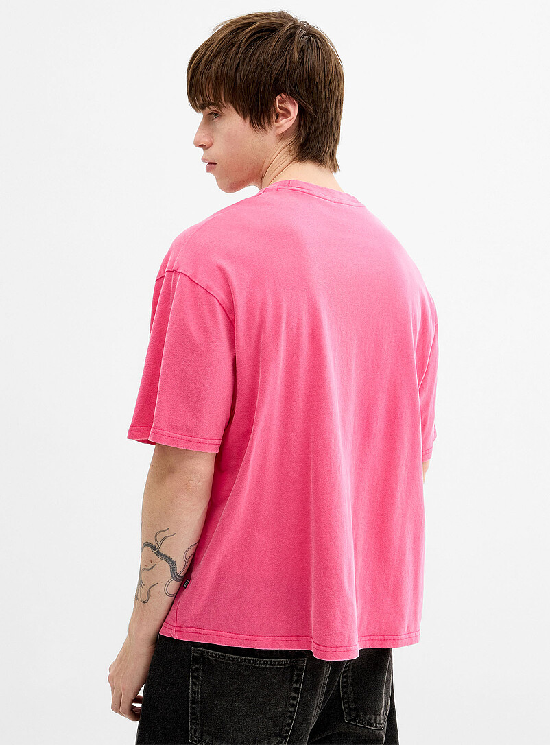 Djab Ivory/Cream Beige Peachskin washed crew-neck T-shirt DJAB 101 <b>Oversized fit</b> for men