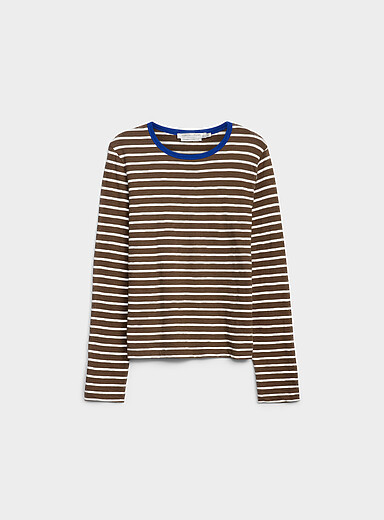Le t-shirt flamm&eacute; ray&eacute; pur coton bio