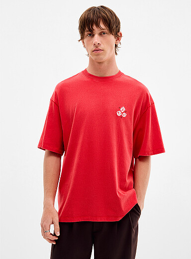 Le t-shirt ample broderie <b>Coupe ample</b>