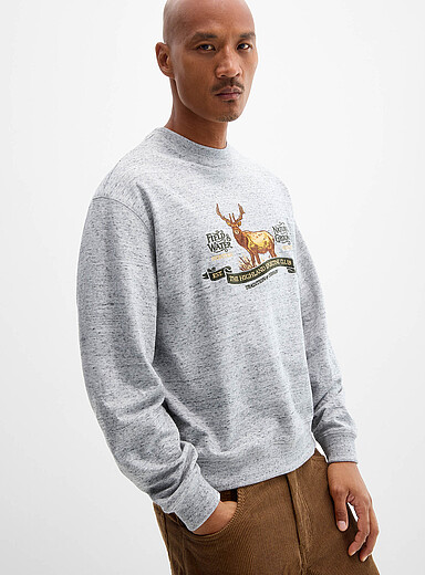 Le 31 Grey Highland Club sweatshirt <b>Comfort fit</b> for men