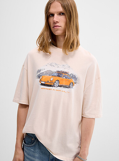 Djab Off White Retro car graphic T-shirt <b>Oversized fit</b> for men