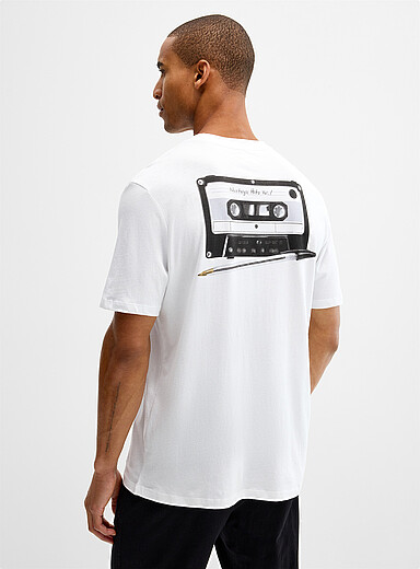 Le 31 White Print lounge T-shirt for men
