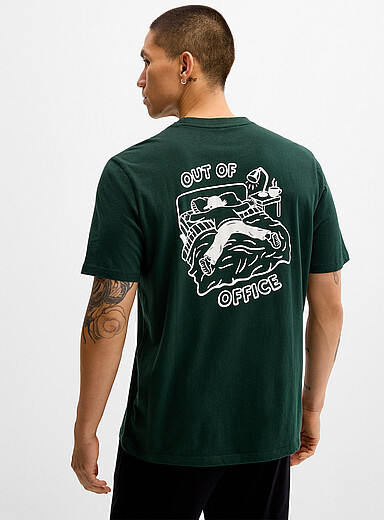 Le 31 Green Print lounge T-shirt for men