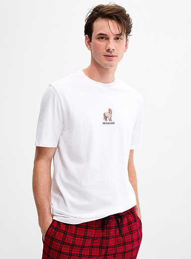 Winter-print lounge T-shirt