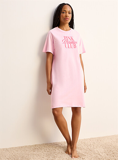 Miiyu Pink Pink Positive Club sleep tee <b>In support of the Breast Cancer Foundation</b> for women