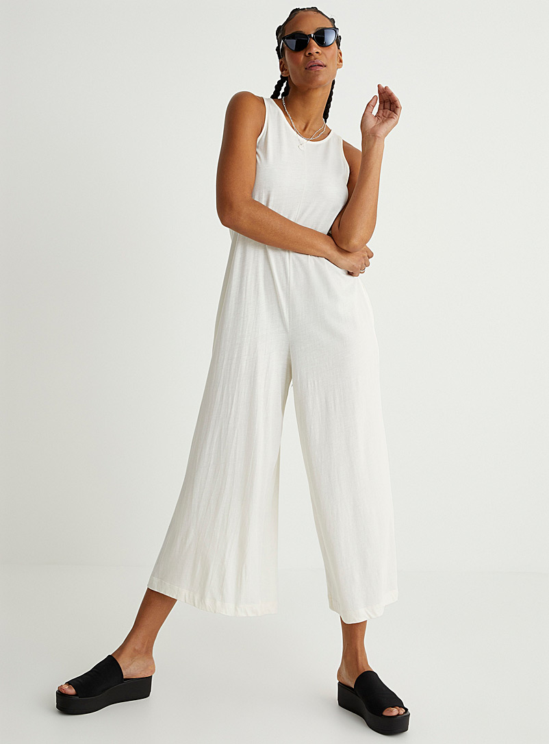 Organic cotton wide-leg jumpsuit 