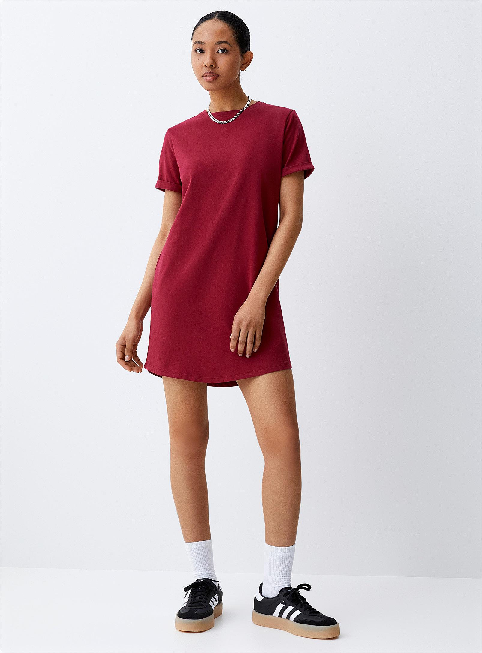 Twik Organic Cotton T-shirt Dress In Red