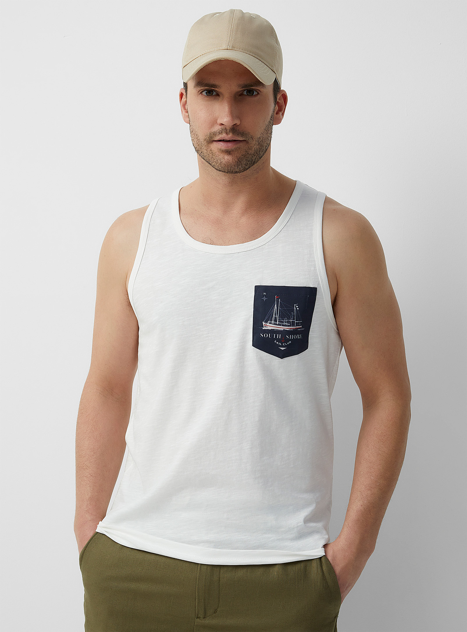 Le 31 Printed Pocket Tank In Off White