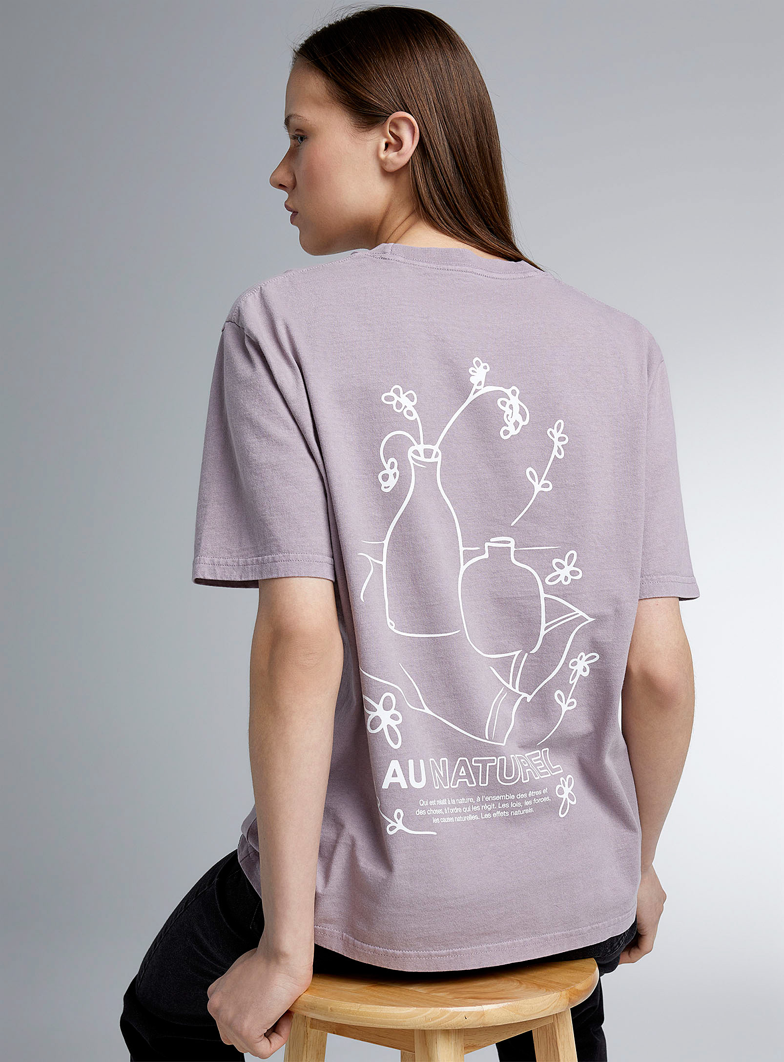 Twik Oversized Washed And Printed T-shirt In Lilacs