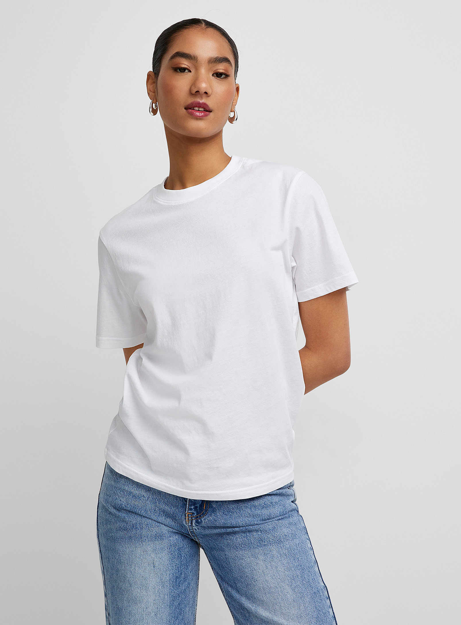 Icone 100% Organic Cotton Essential T-shirt In White