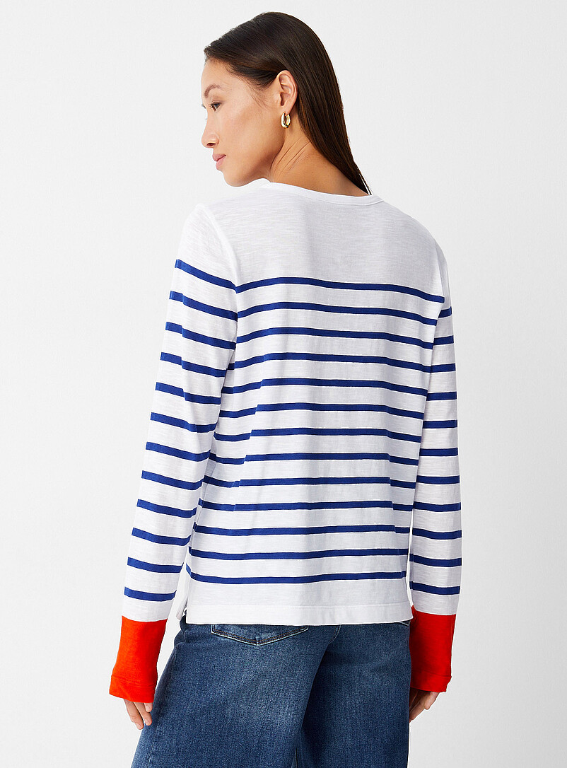 Striped slub organic cotton T-shirt product image 2