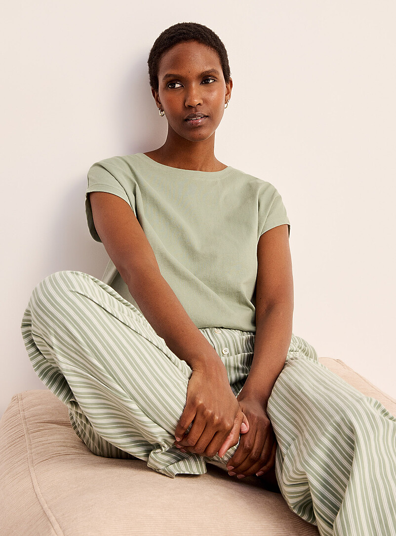 Soothing Tone Cap-Sleeve T-Shirt
