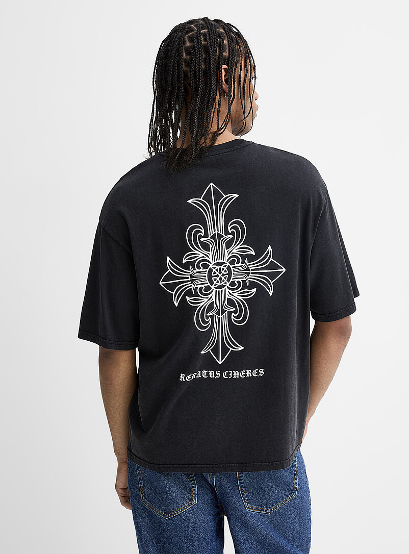 Occult print faded T-shirt Oversized fit product image 3