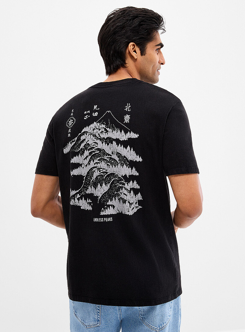 Printed faded jersey T-shirt Standard fit product image (primary)