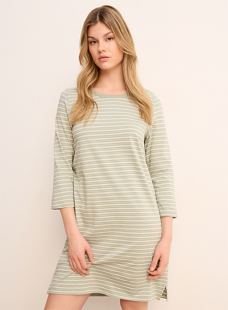 Soothing Tone Pattern Crew-Neck Sleep Tee