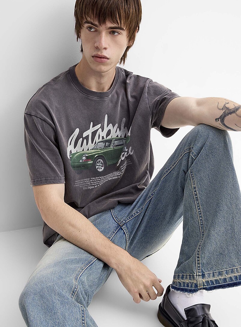 Vintage car washed graphic T-shirt Oversized fit product image (primary)