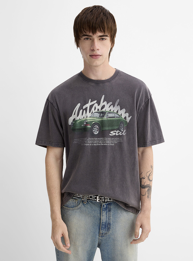 Vintage car washed graphic T-shirt Oversized fit product image 2