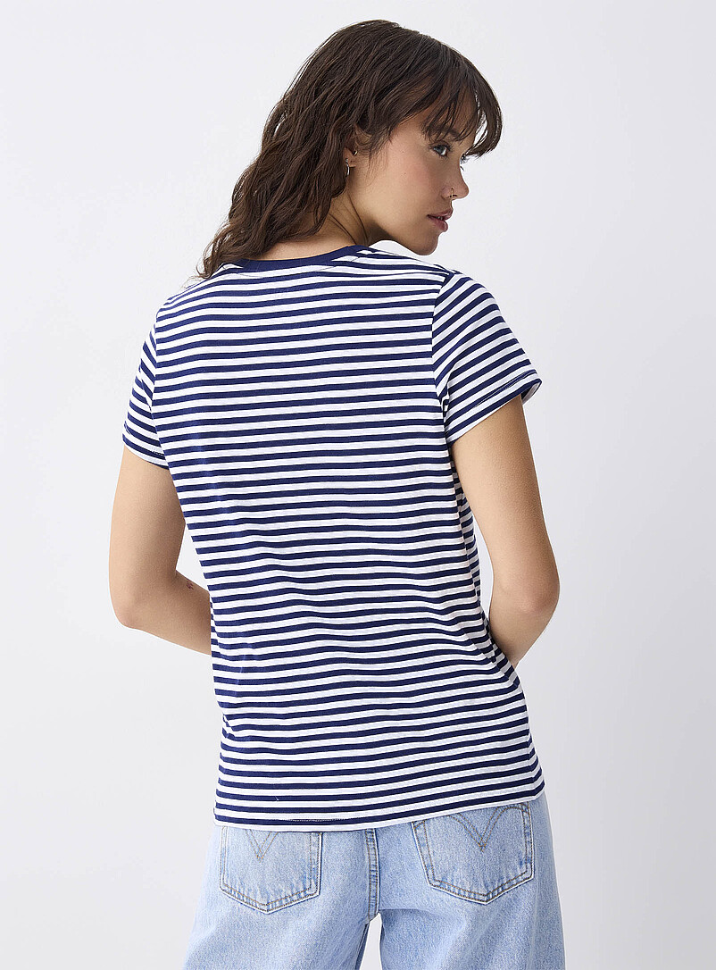 Small embroidery striped T-shirt Relaxed fit product image 3