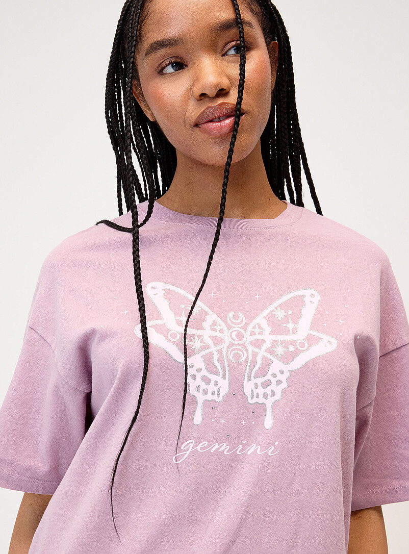 Printed washed T-shirt Oversized fit product image (primary)