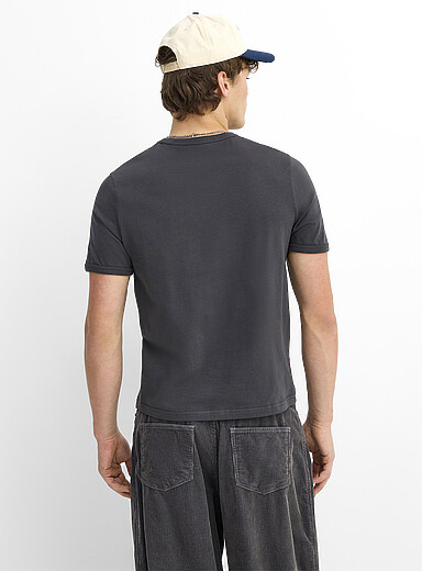 Monochrome ringer T-shirt <b>Retro fit</b>