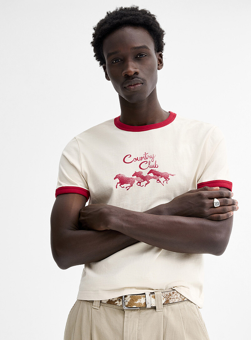 Graphic Ringer T-Shirt Retro Fit