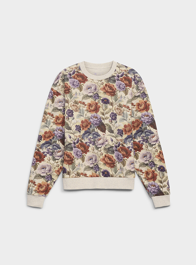 Floral tapestry sweatshirt Comfort fit Circular manufacturing product image 2
