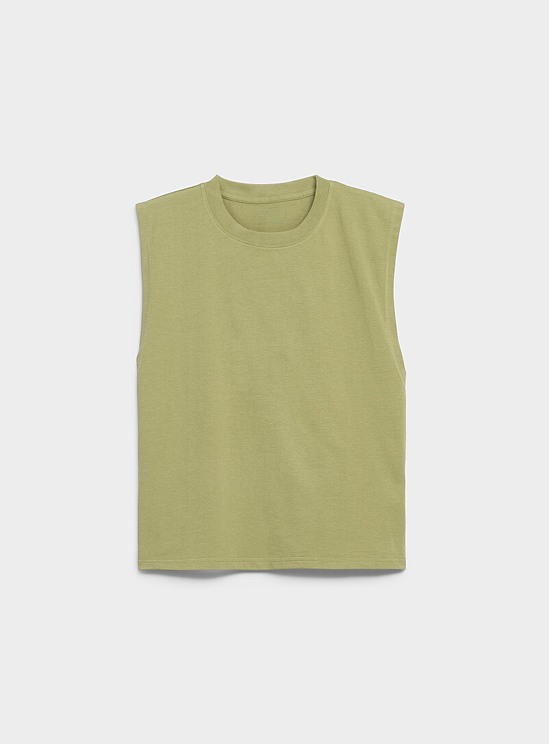 Solid Cropped Tank Djab 101 Loose Fit