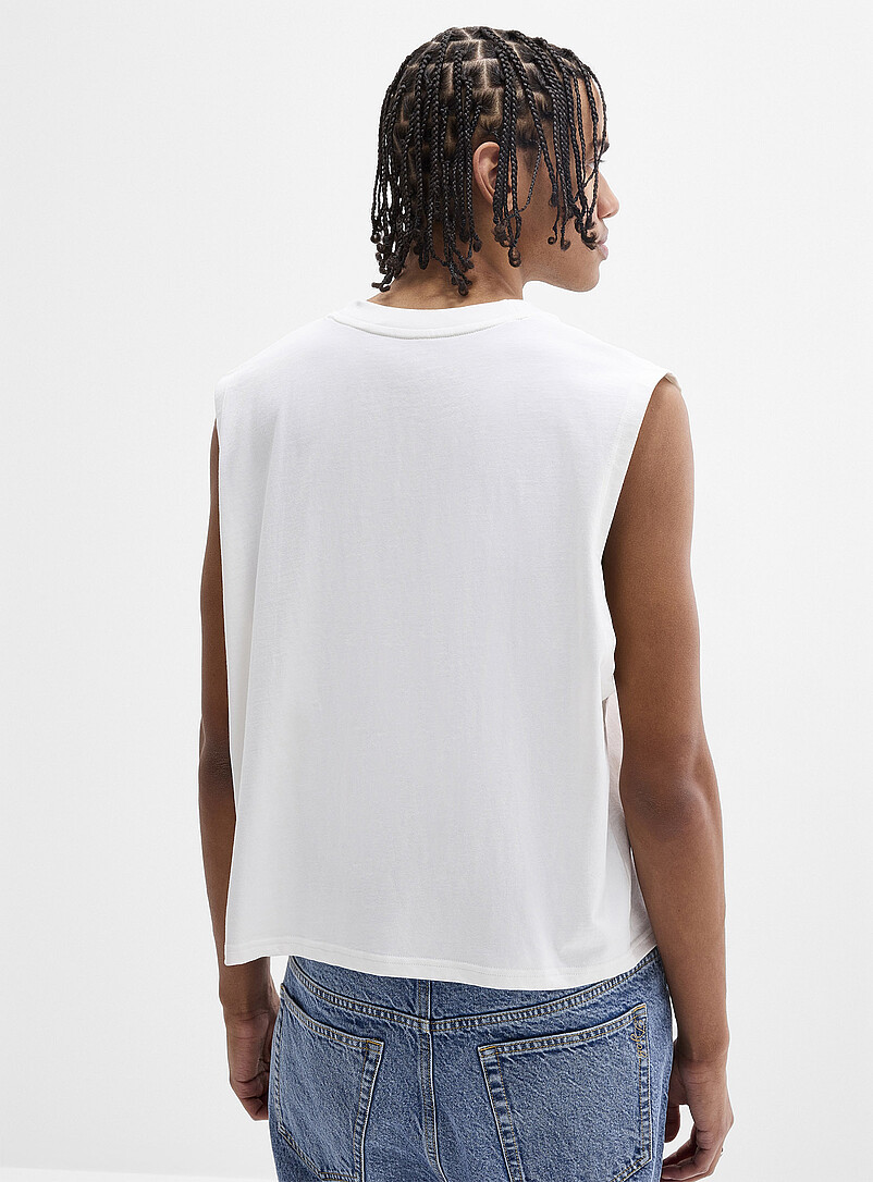 Graphic-print cropped muscle tee product image 3