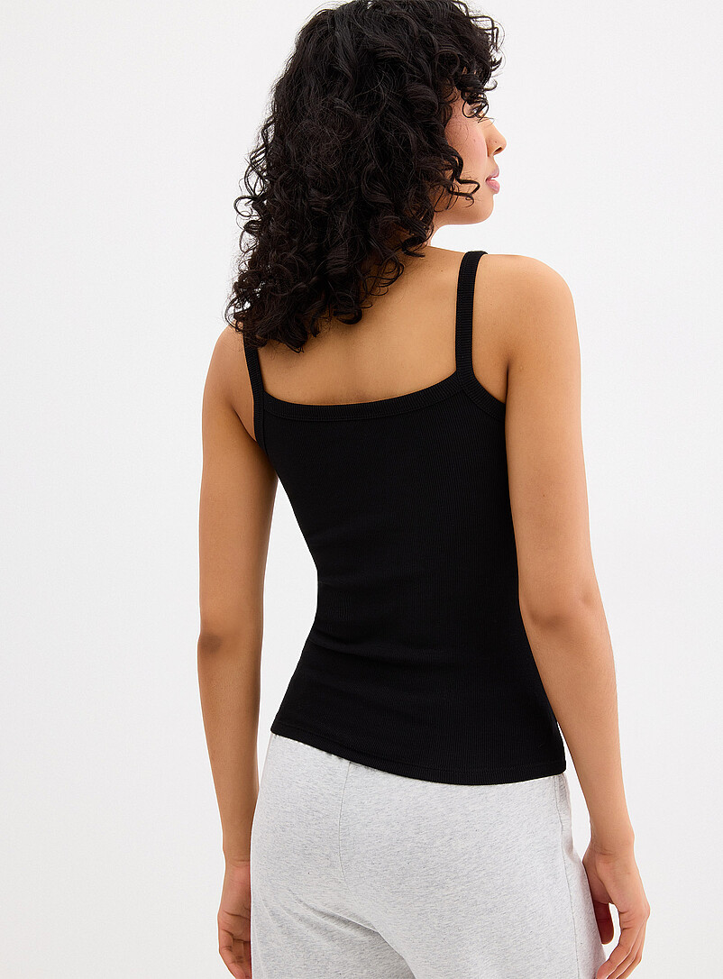 Thin straps ribbed scoop-neck cami product image 3