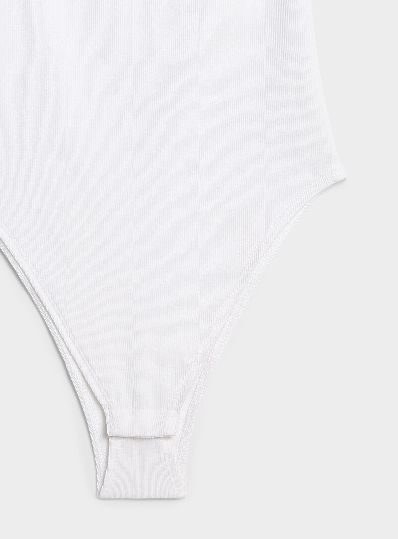 Ribbed thin-strap scoop-neck bodysuit product image 3
