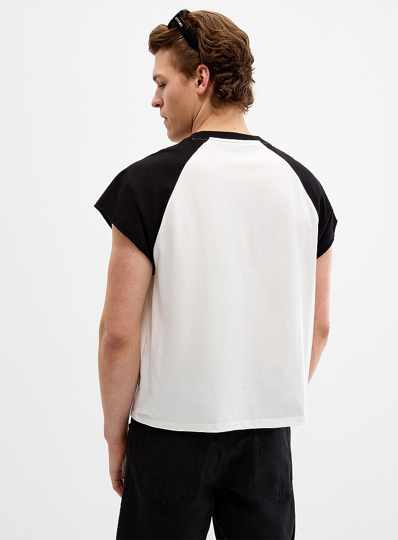 Cut-off sleeve baseball T-shirt Boxy fit product image 3