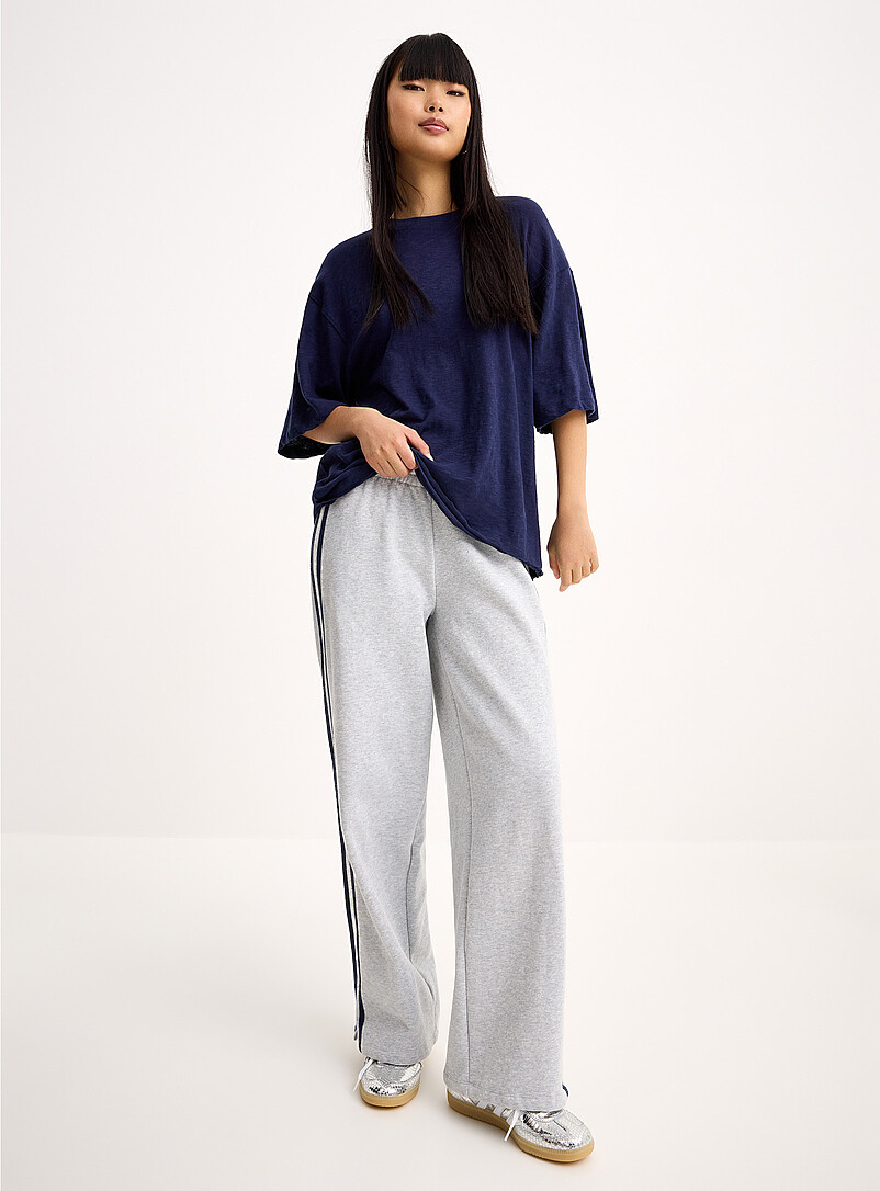 Scissor-cut hem slub T-shirt product image 2