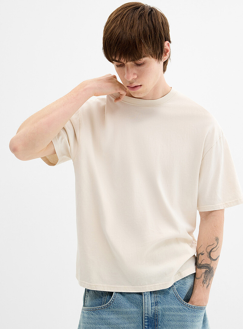 Peachskin Washed Crew-Neck T-Shirt Djab 101 Oversized Fit