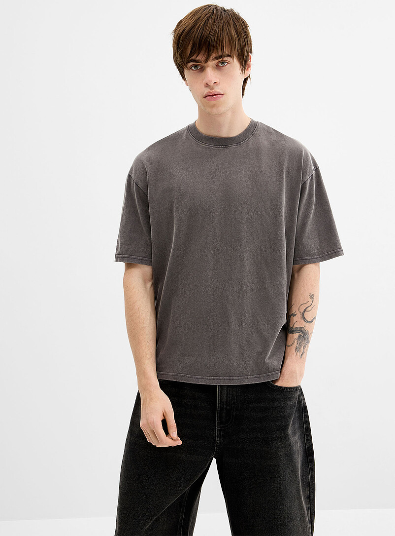 Peachskin Washed Crew-Neck T-Shirt Djab 101 Oversized Fit
