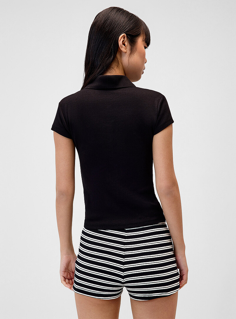 Solid fitted polo shirt product image 2