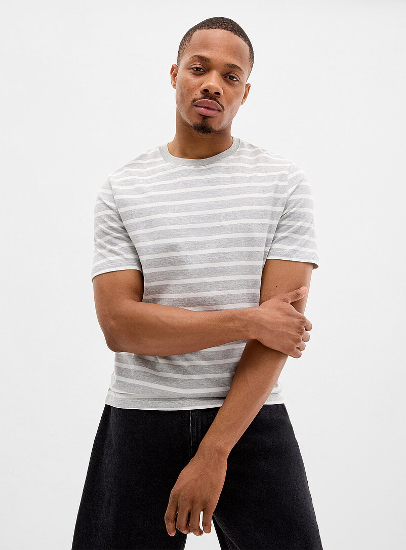 Two-tone stripes T-shirt product image (primary)