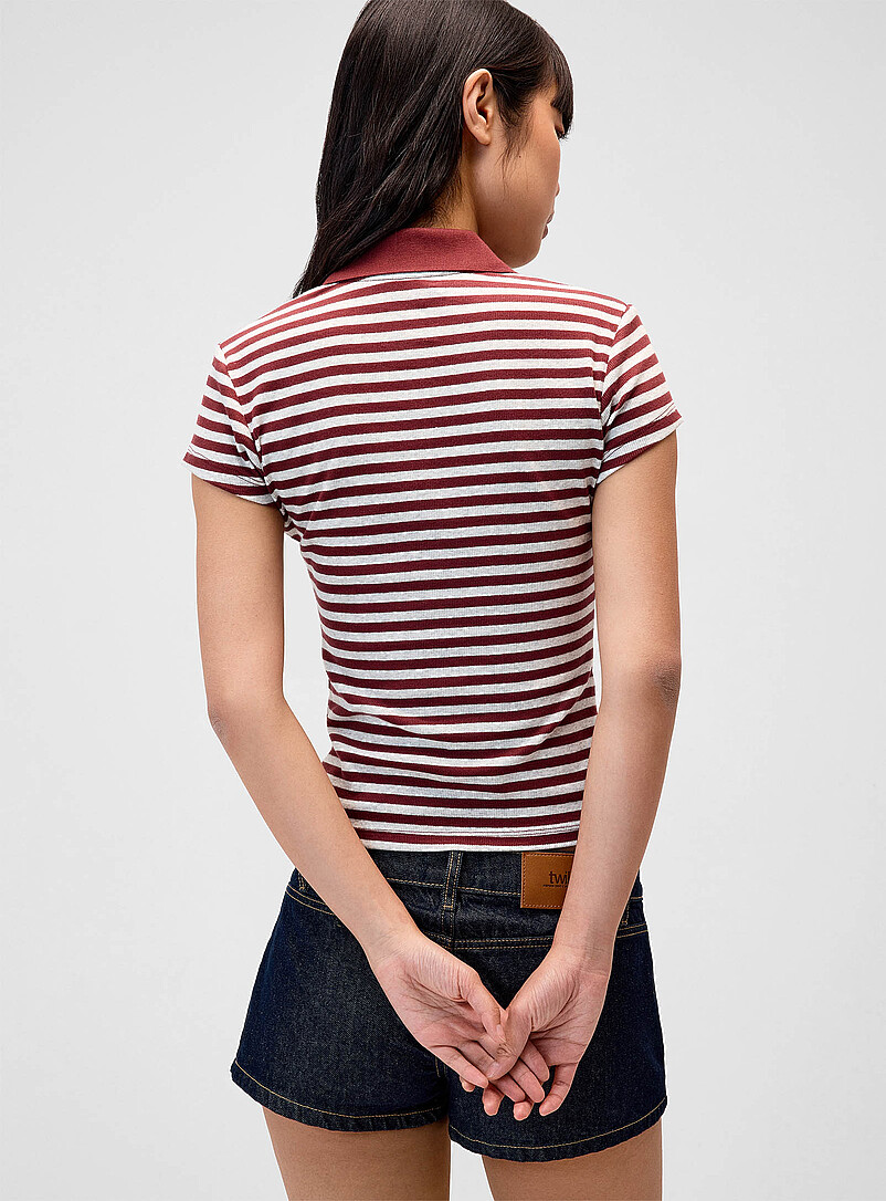 Striped fitted polo shirt product image 2