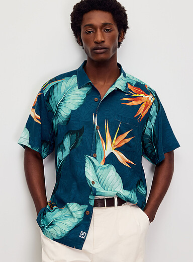 Bird of paradise silk shirt