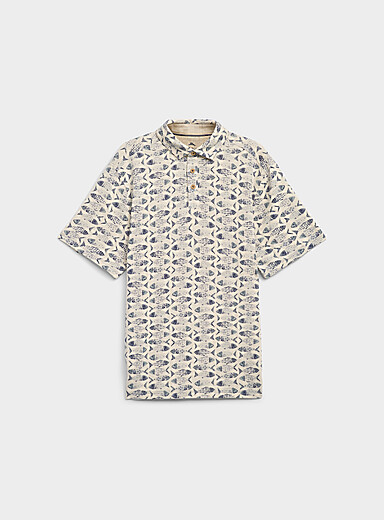 Tommy Bahama: Le polo mosa&iuml;que sardines Beige pour homme