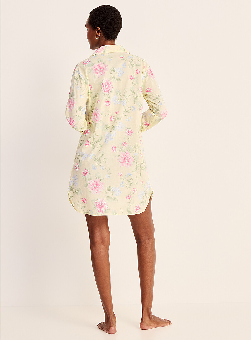 Lauren Ralph Lauren Patterned Yellow Gentle blooms lightweight nightshirt for women