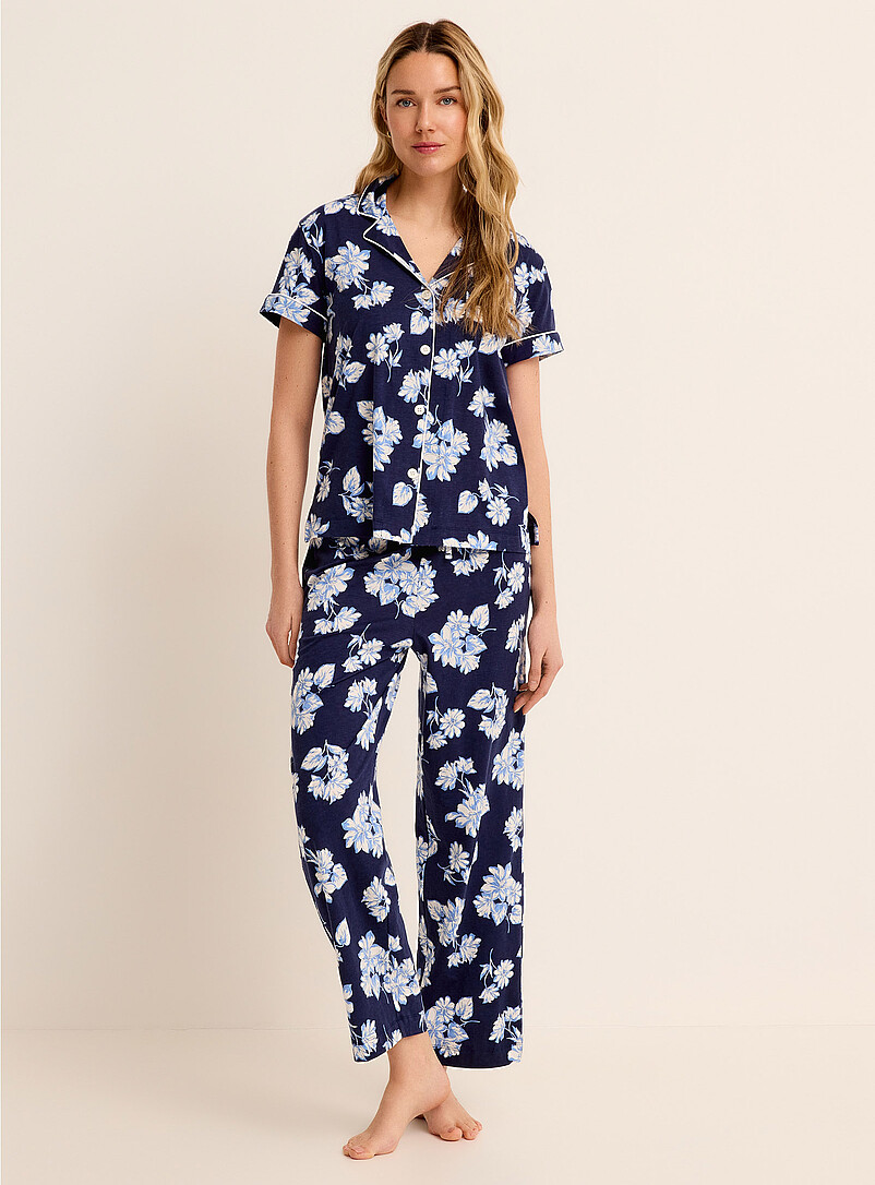 L'ensemble pyjama marine à fleurs | Lauren Ralph Lauren | | Simons