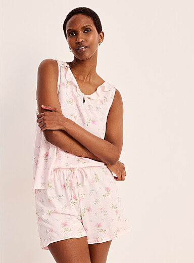 L'ensemble pyjama rose douces fleurs