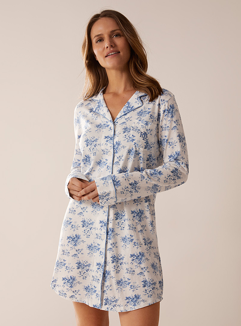Lauren par Ralph Lauren Blue Bluish flowers sleepshirt for women